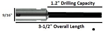 product Baum / Nygren Teflon Coated 1/8" Drill Bit 1.2" Drilling Capacity